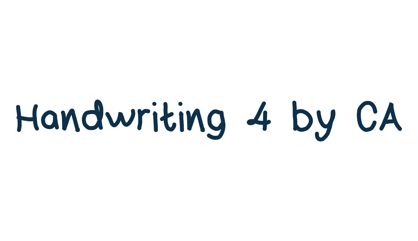 Handwriting 4 by CA, handwriting font preview