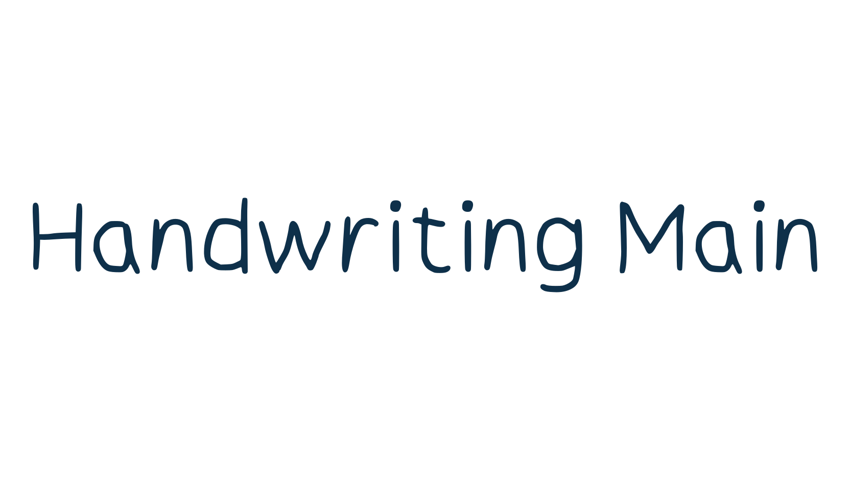 Handwriting Main, handwriting font preview
