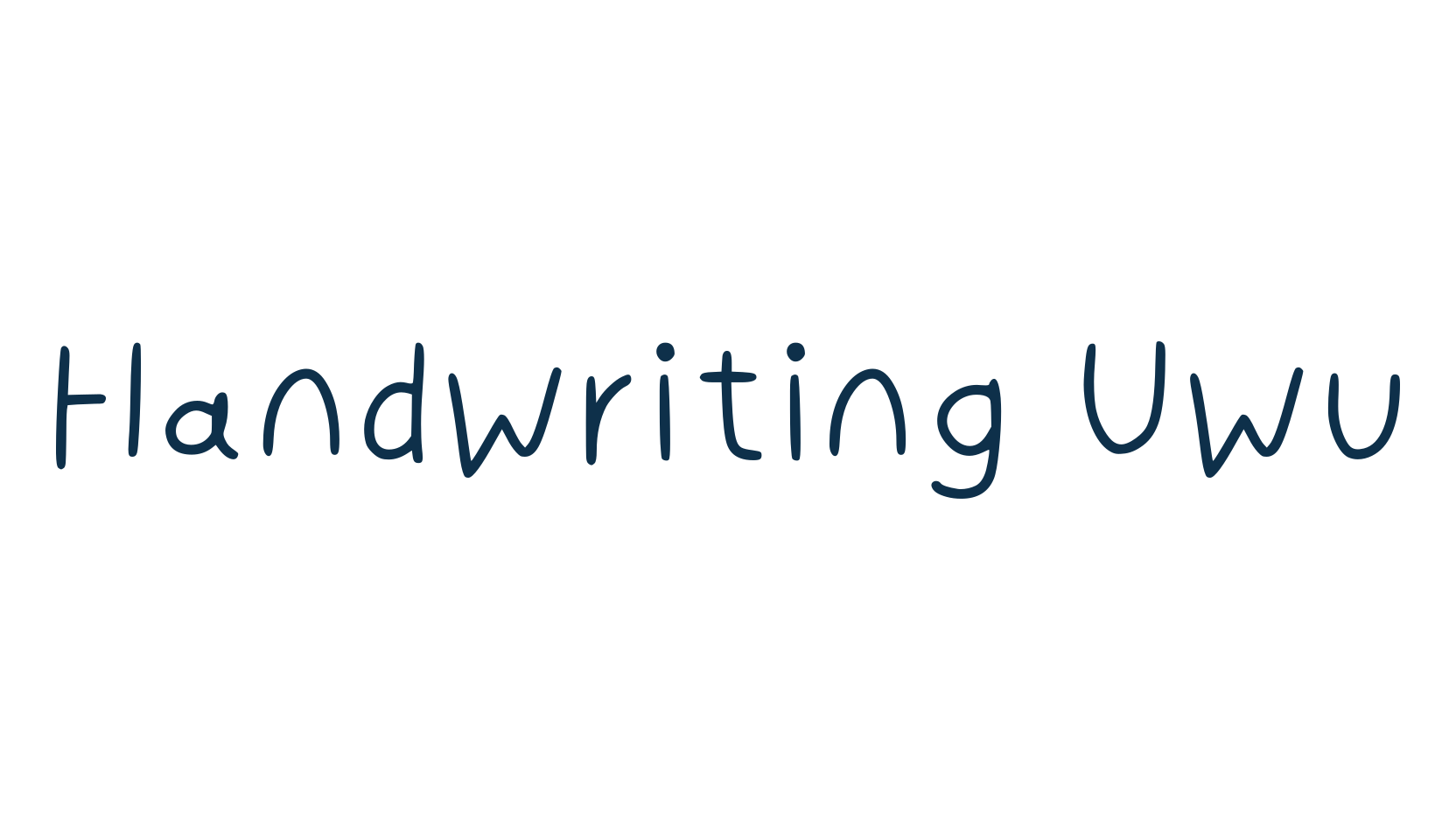 Handwriting Uwu, script handwritten fancy decorative calligraphy font preview