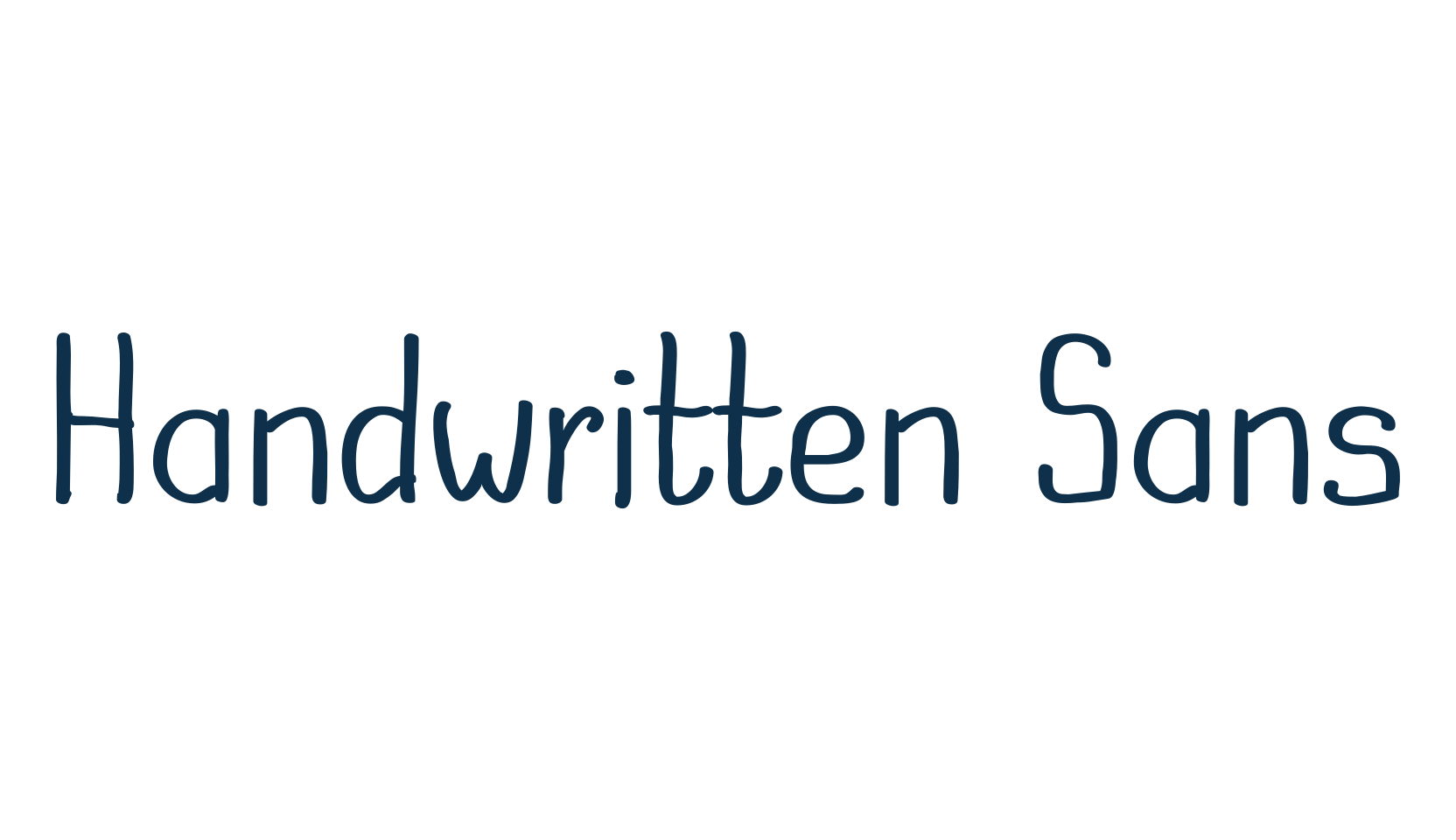 Handwritten Sans, various font preview