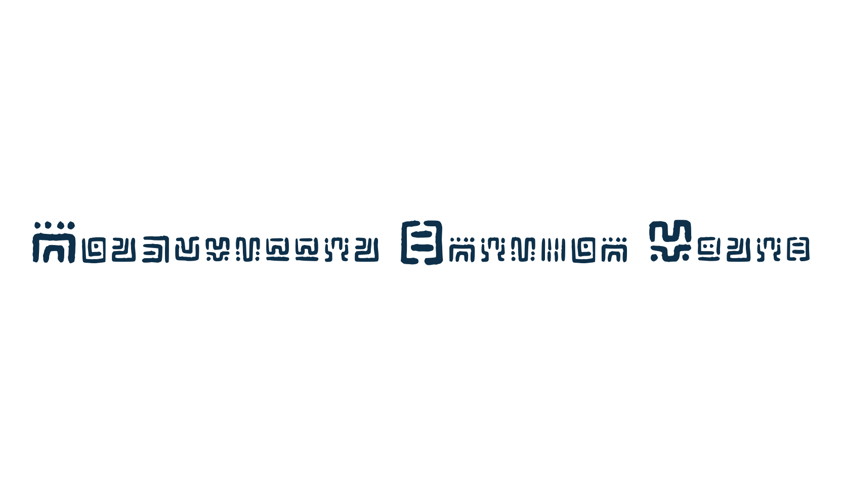 Handwritten Sheikah Runes, fancy decorative font preview