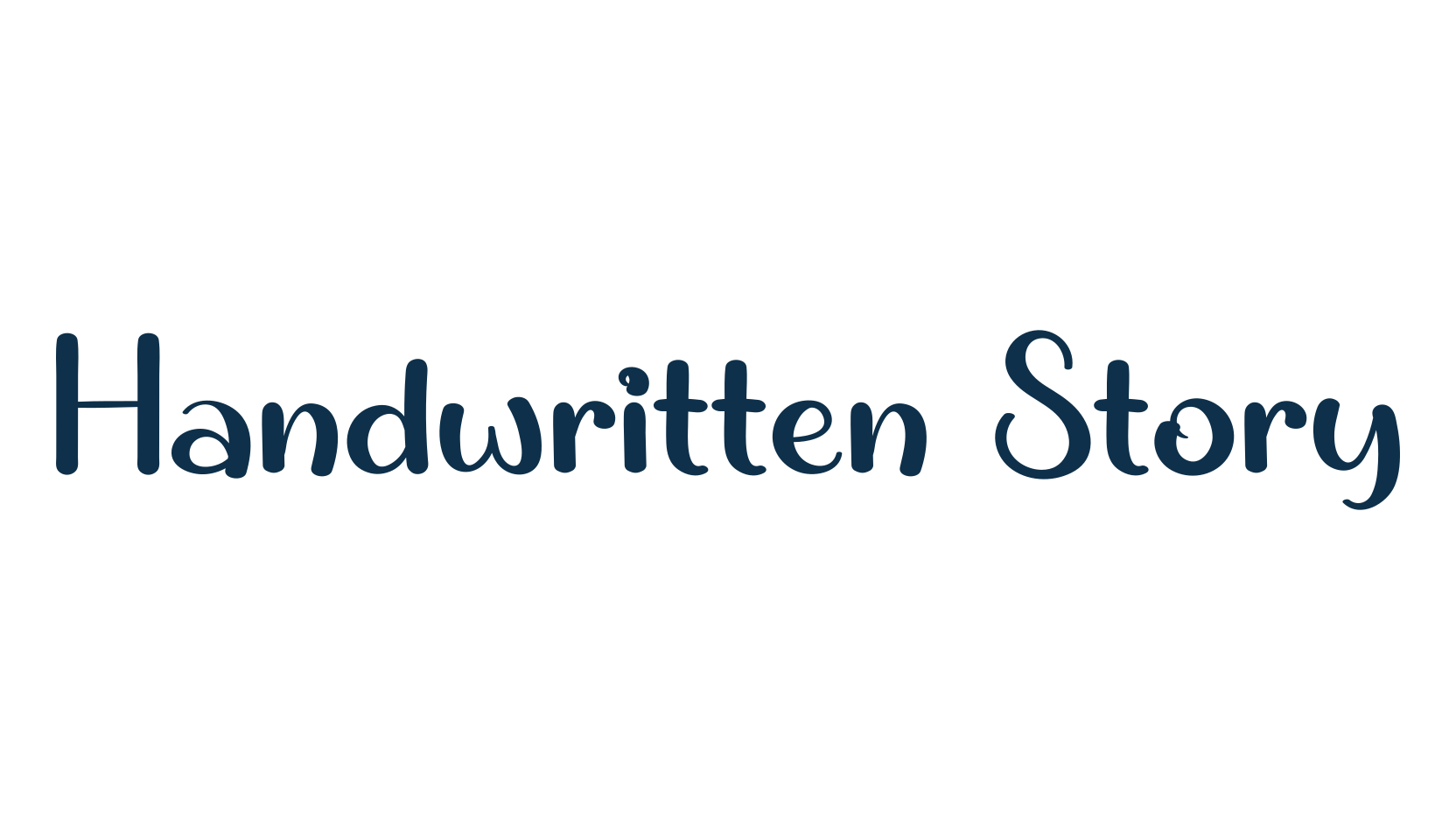 Handwritten Story, fancy various decorative script calligraphy font preview