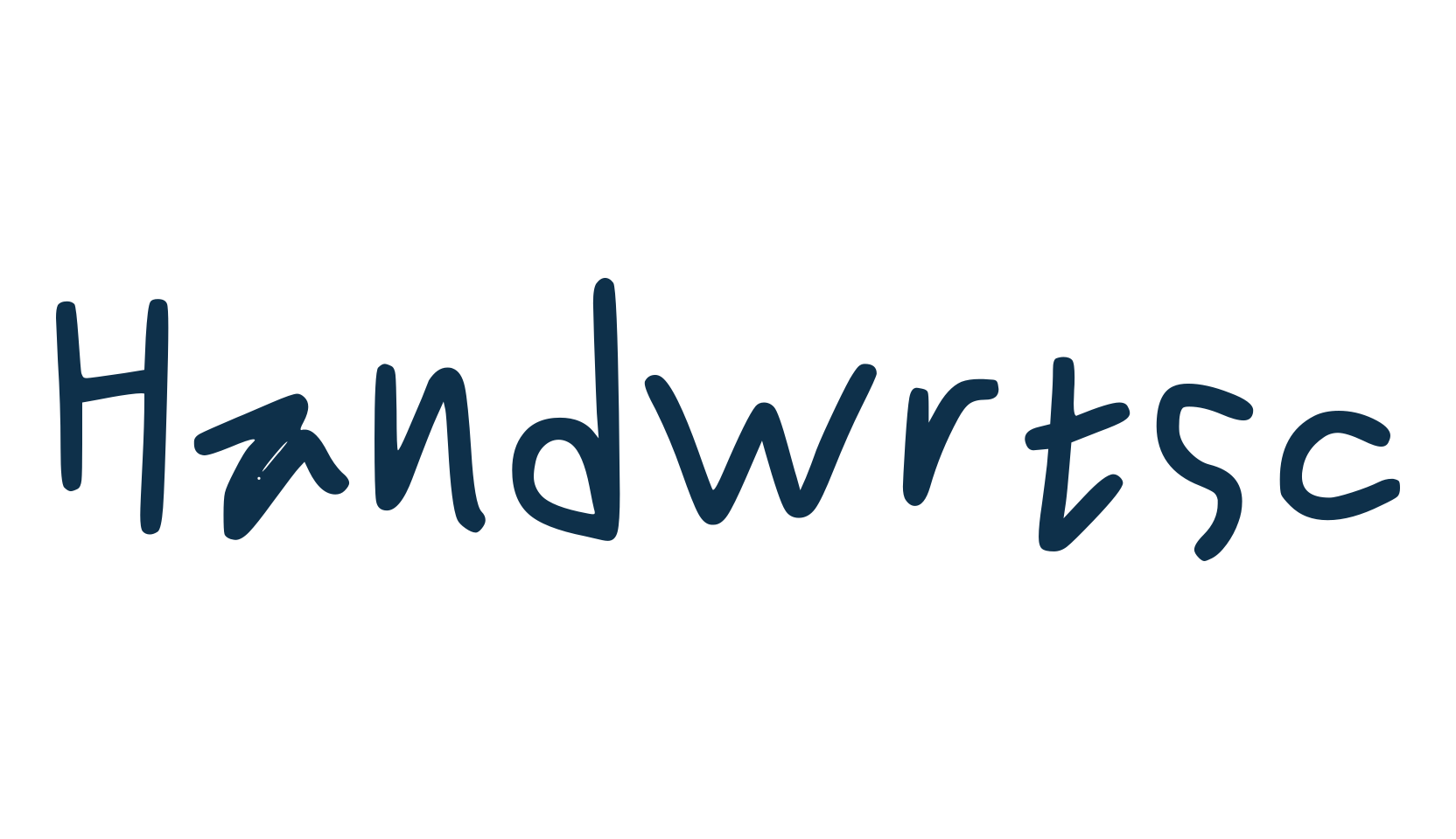 Handwrtsc, handwriting font preview