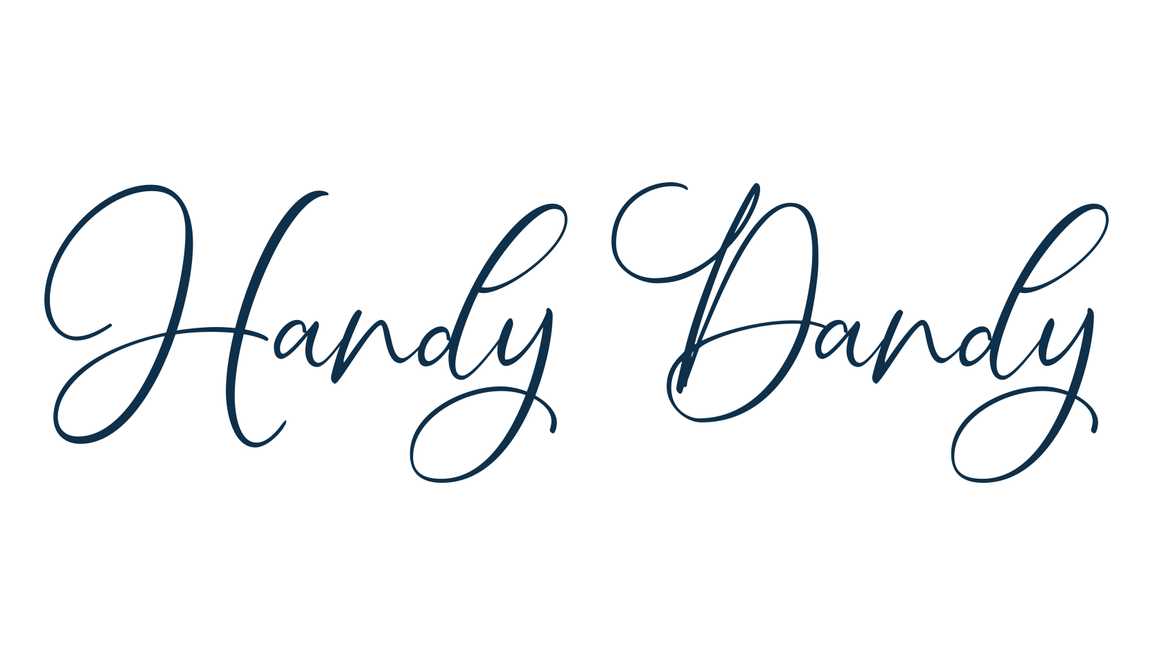 Handy Dandy, script calligraphy fancy decorative font preview