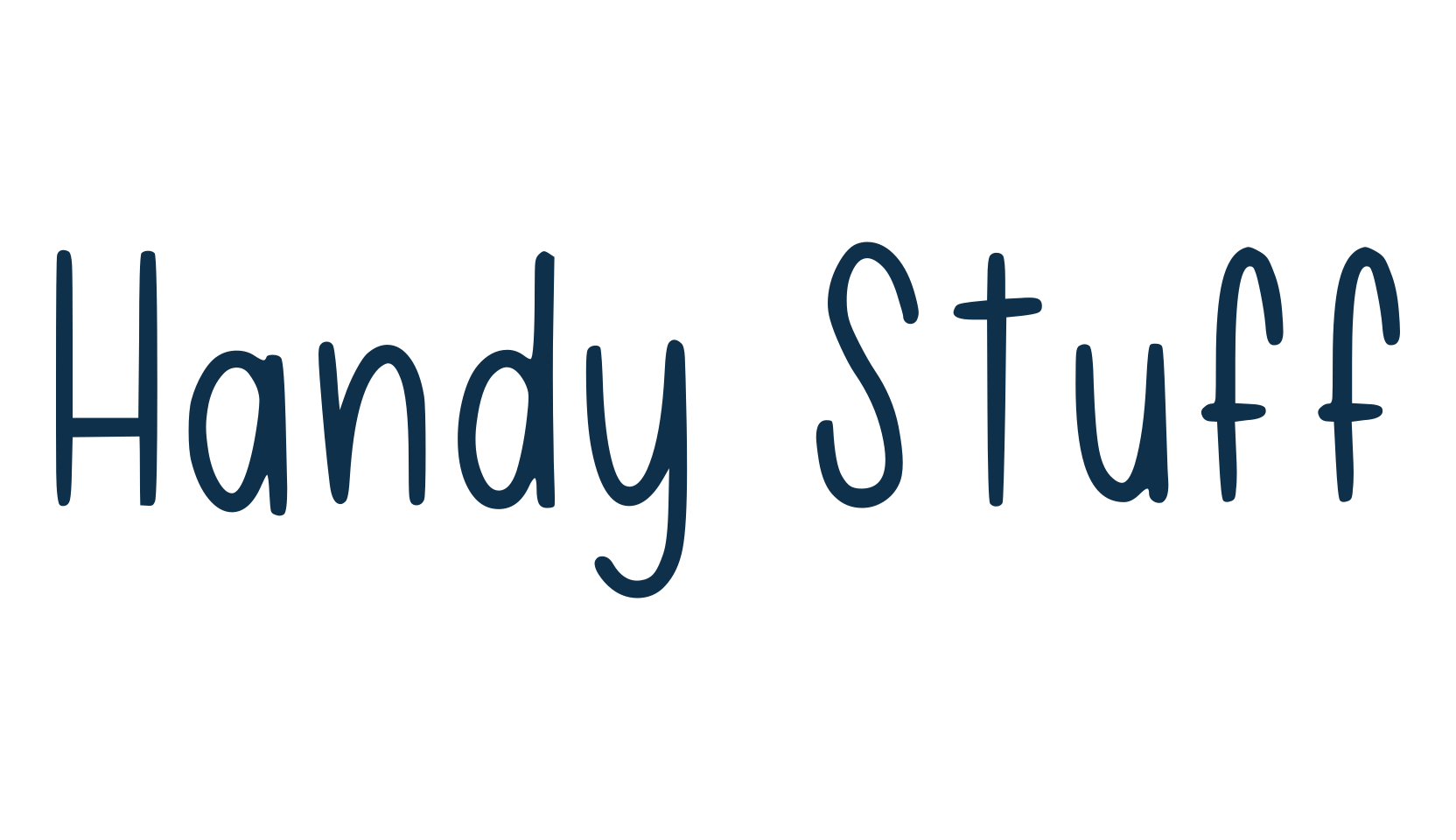 Handy Stuff, script handwritten fancy decorative calligraphy font preview
