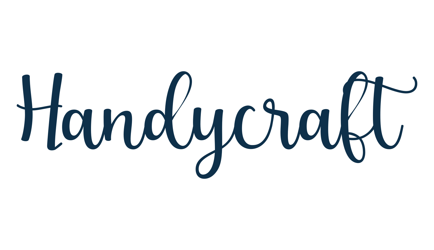 Handycraft, script handwritten fancy decorative calligraphy font preview