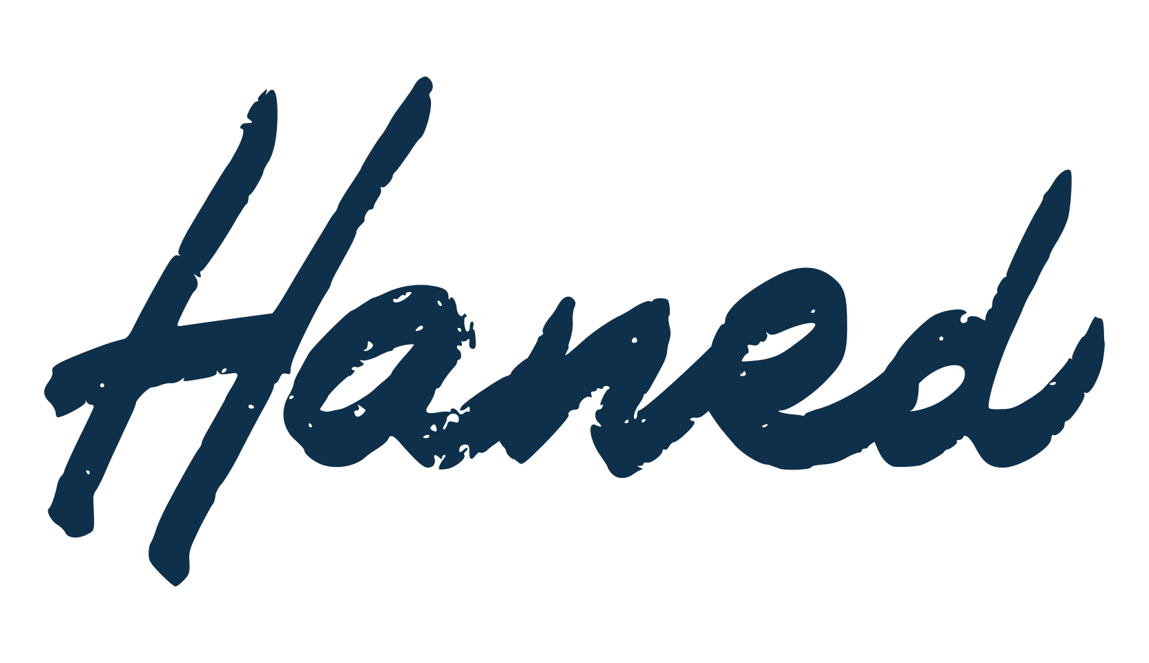 Haned, brush font preview