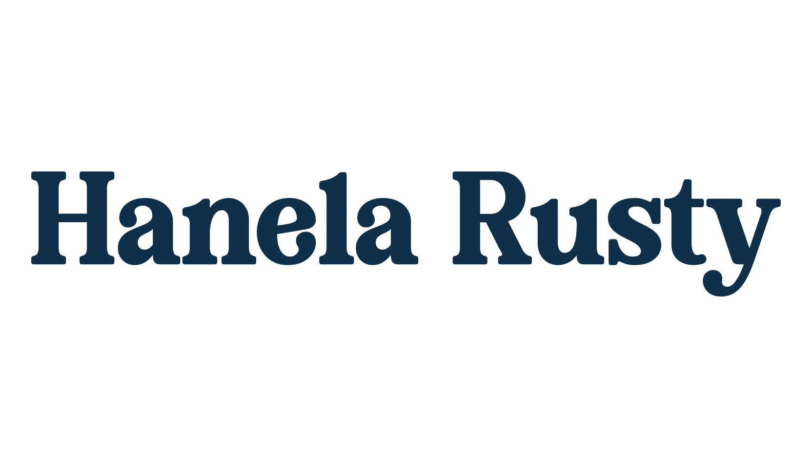Hanela Rusty, basic serif font preview