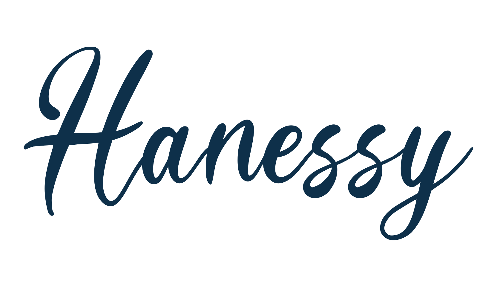 Hanessy, script calligraphy fancy decorative font preview