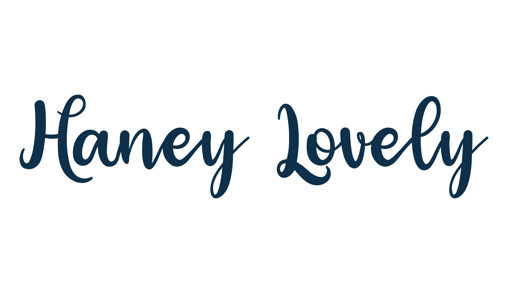 Haney Lovely, calligraphy font preview