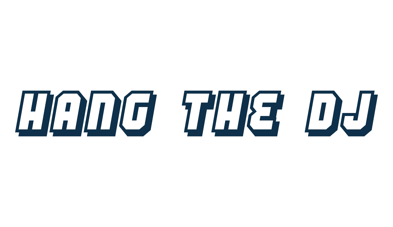 Hang the DJ, fancy various techno sci-fi font preview