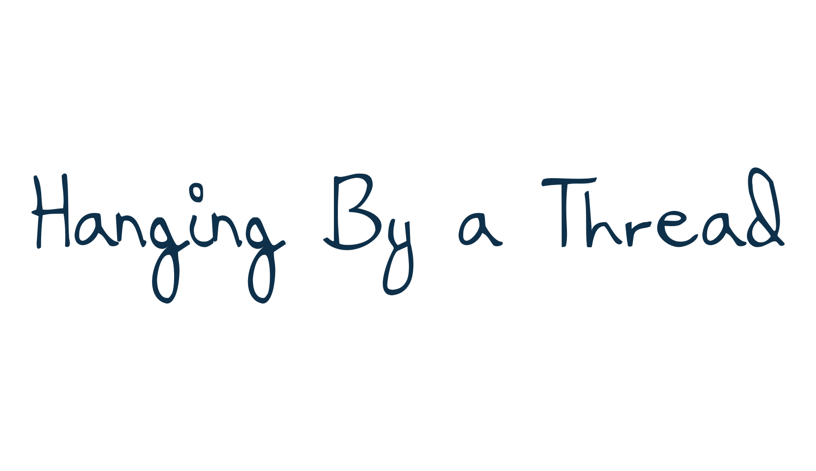Hanging By a Thread, handwriting font preview