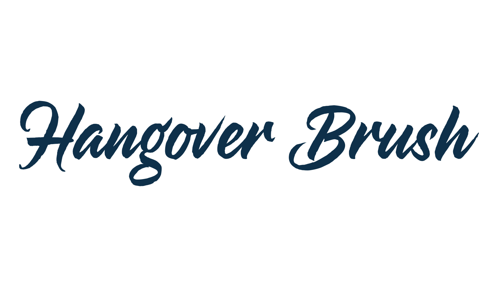 Hangover Brush, brush font preview