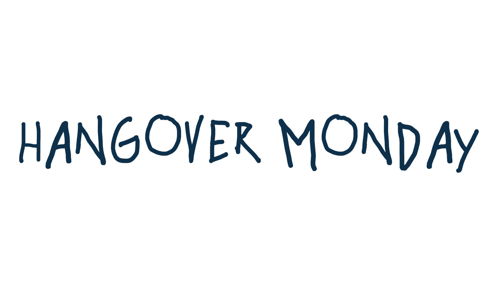 Hangover Monday, cartoon font preview