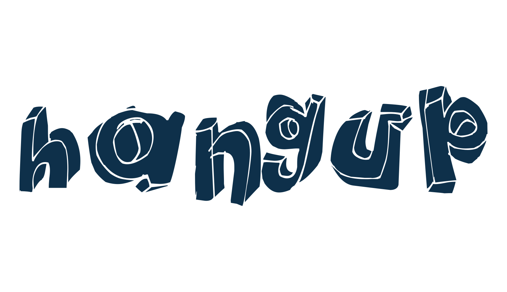Hangup, fancy distorted decorative font preview