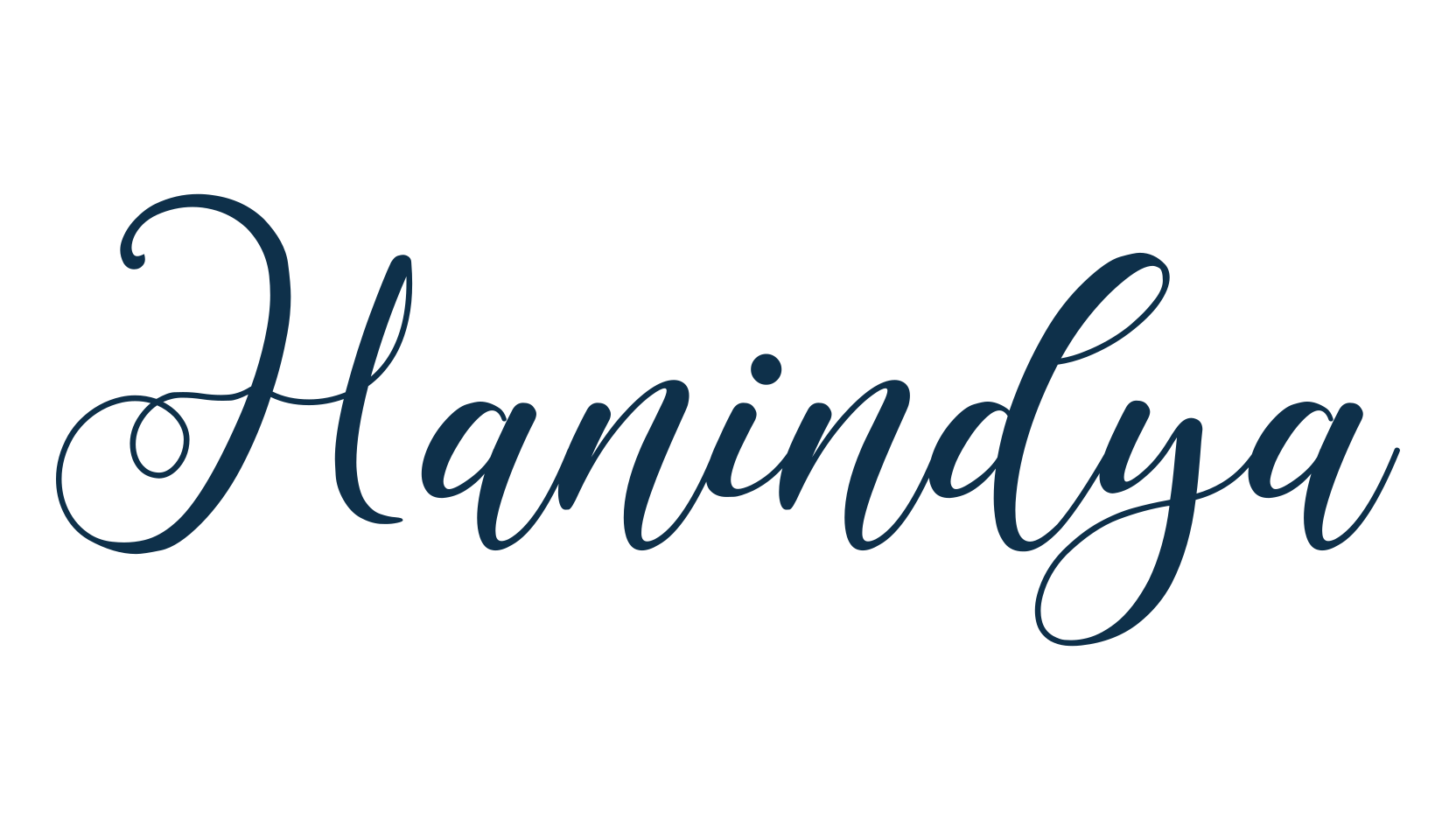Hanindya, calligraphy font preview