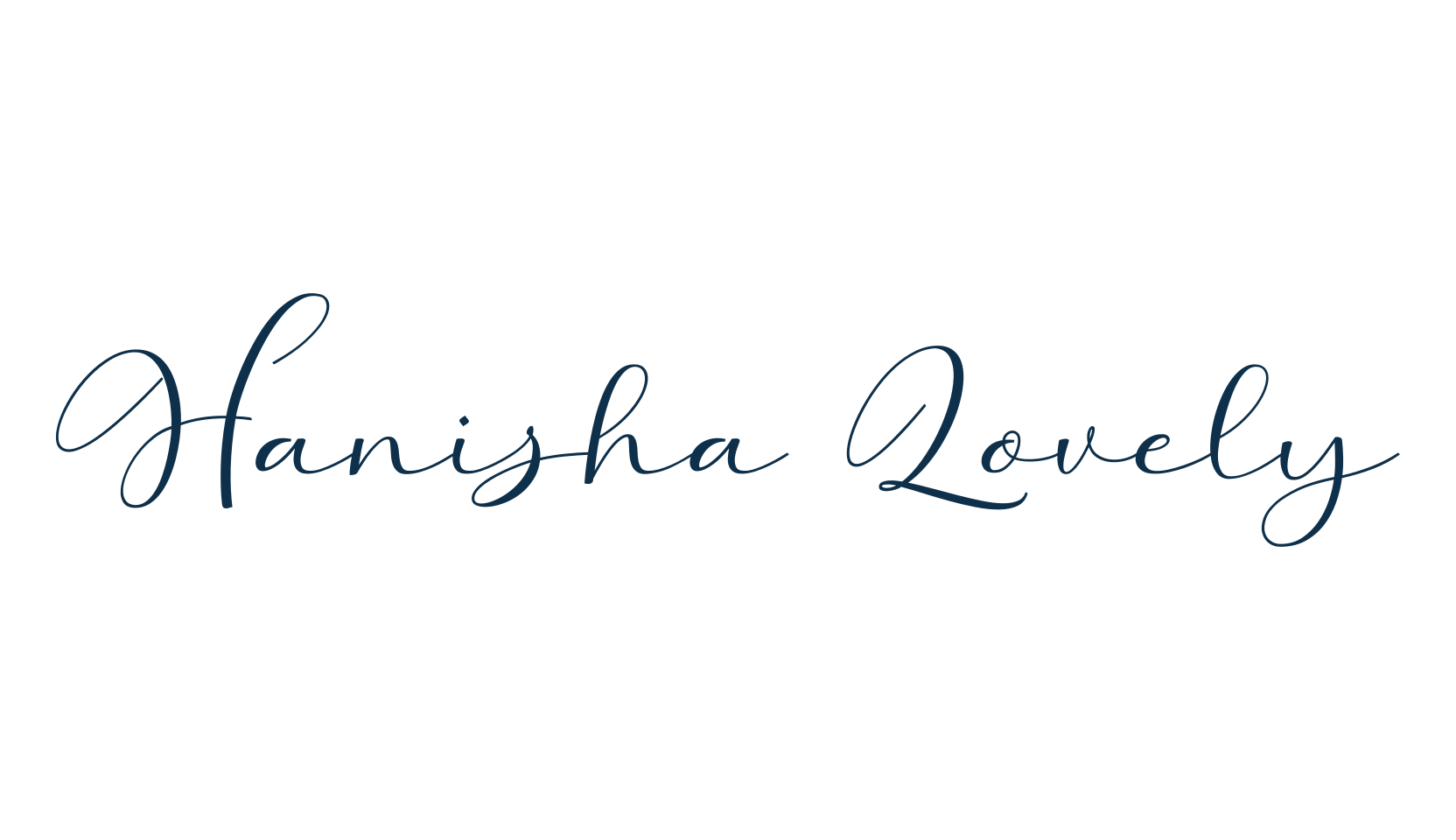 Hanisha Lovely, calligraphy font preview