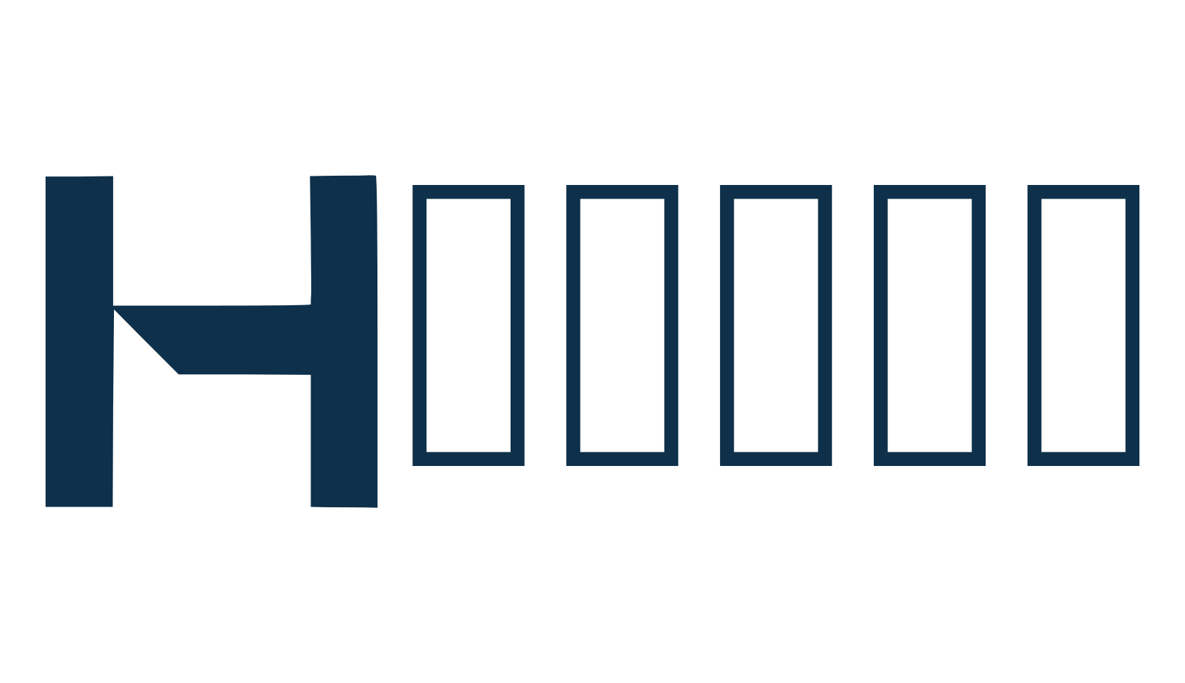 Hannah, techno square sci-fi font preview