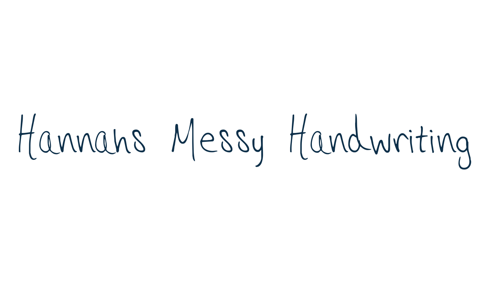 Hannahs Messy Handwriting, script handwritten fancy decorative calligraphy font preview