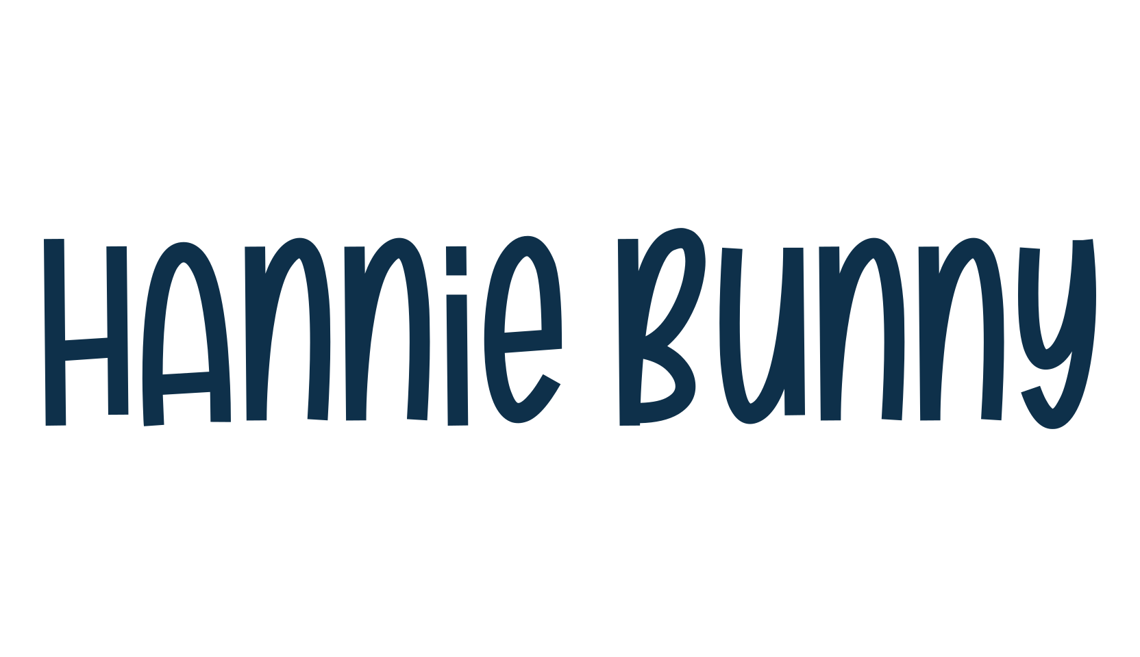 Hannie Bunny, display market font preview
