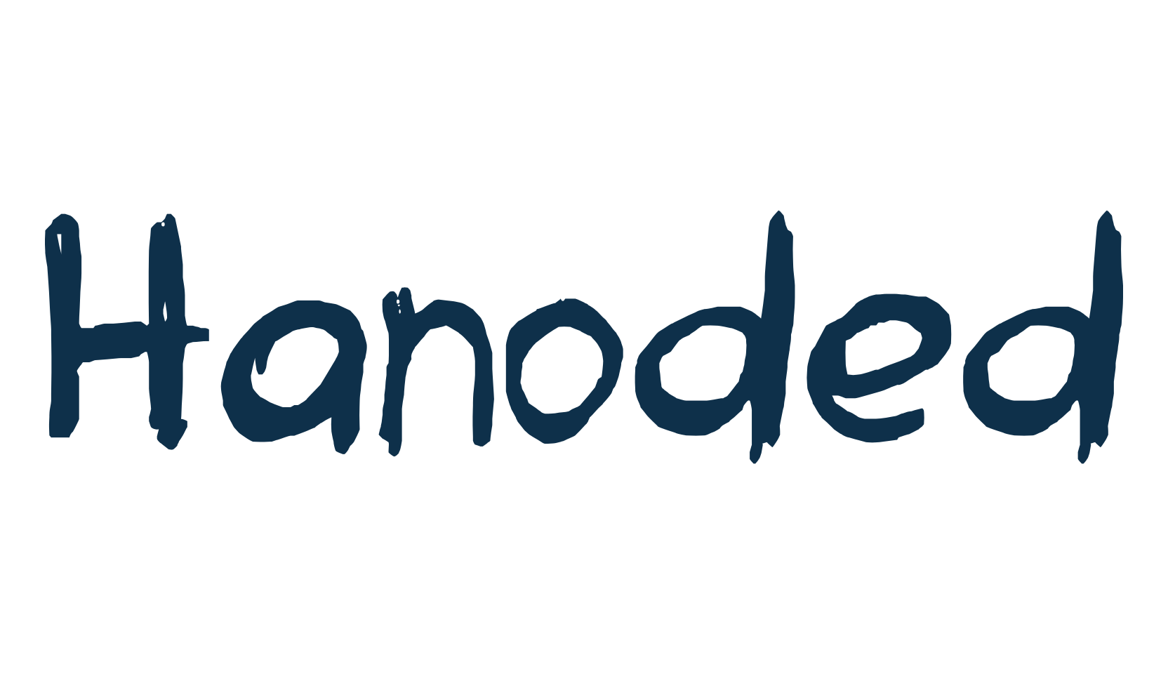 Hanoded, trash font preview