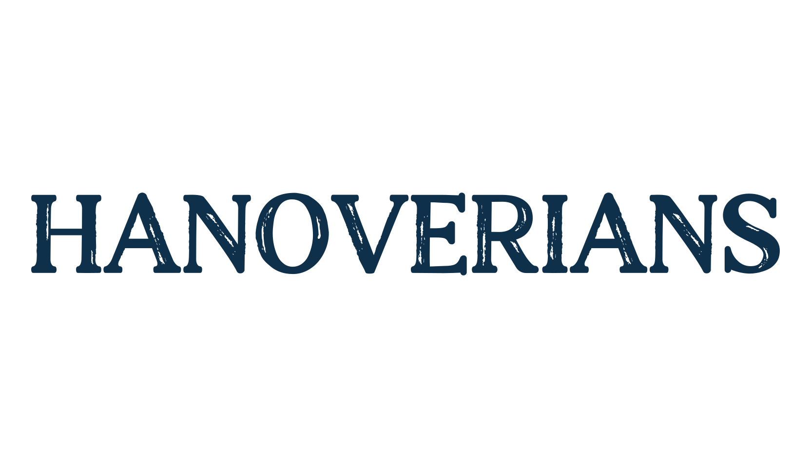 Hanoverians, eroded font preview