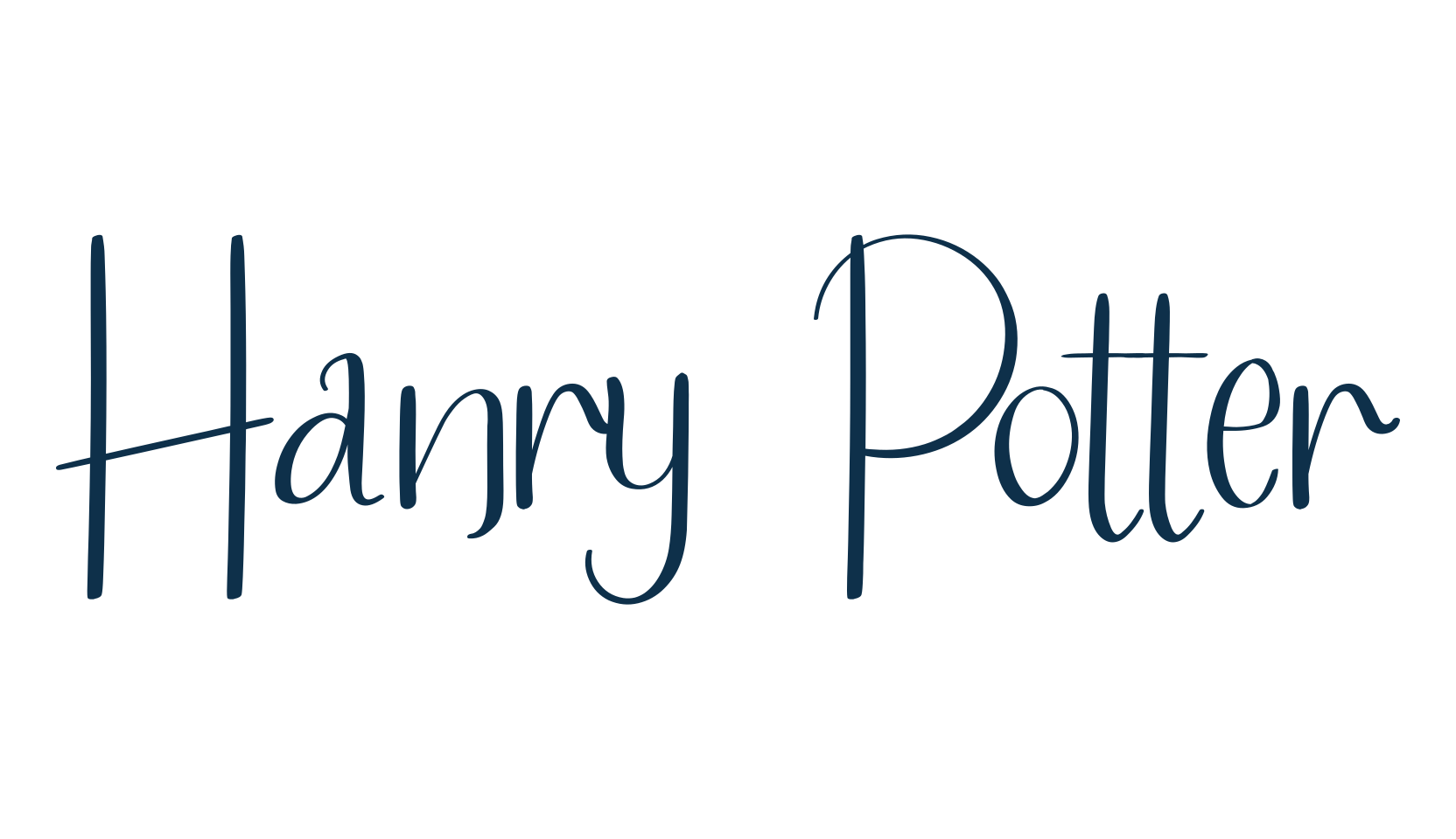 Hanry Potter, script handwritten fancy decorative calligraphy font preview