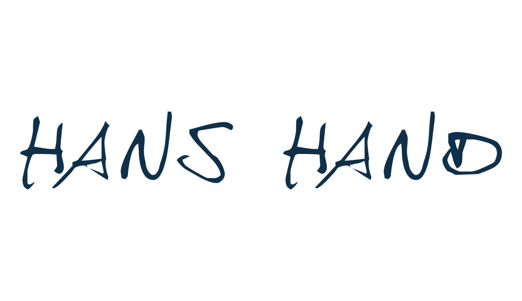 Hans Hand, handwriting font preview