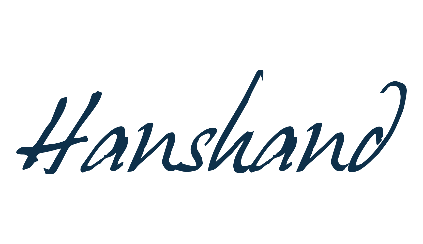 Hanshand, script calligraphy fancy decorative font preview