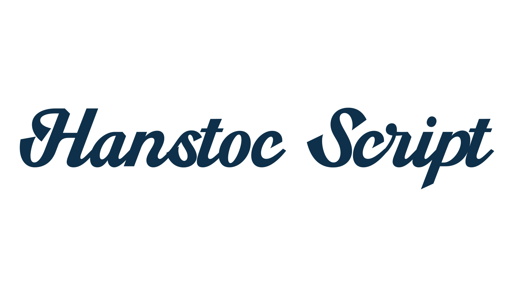 Hanstoc Script, old school font preview