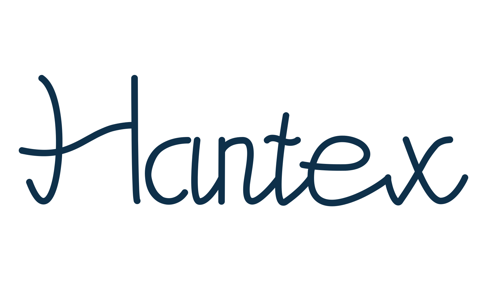 Hantex, handwriting font preview