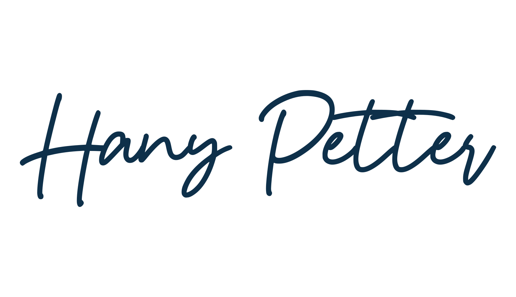 Hany Petter, handwriting font preview