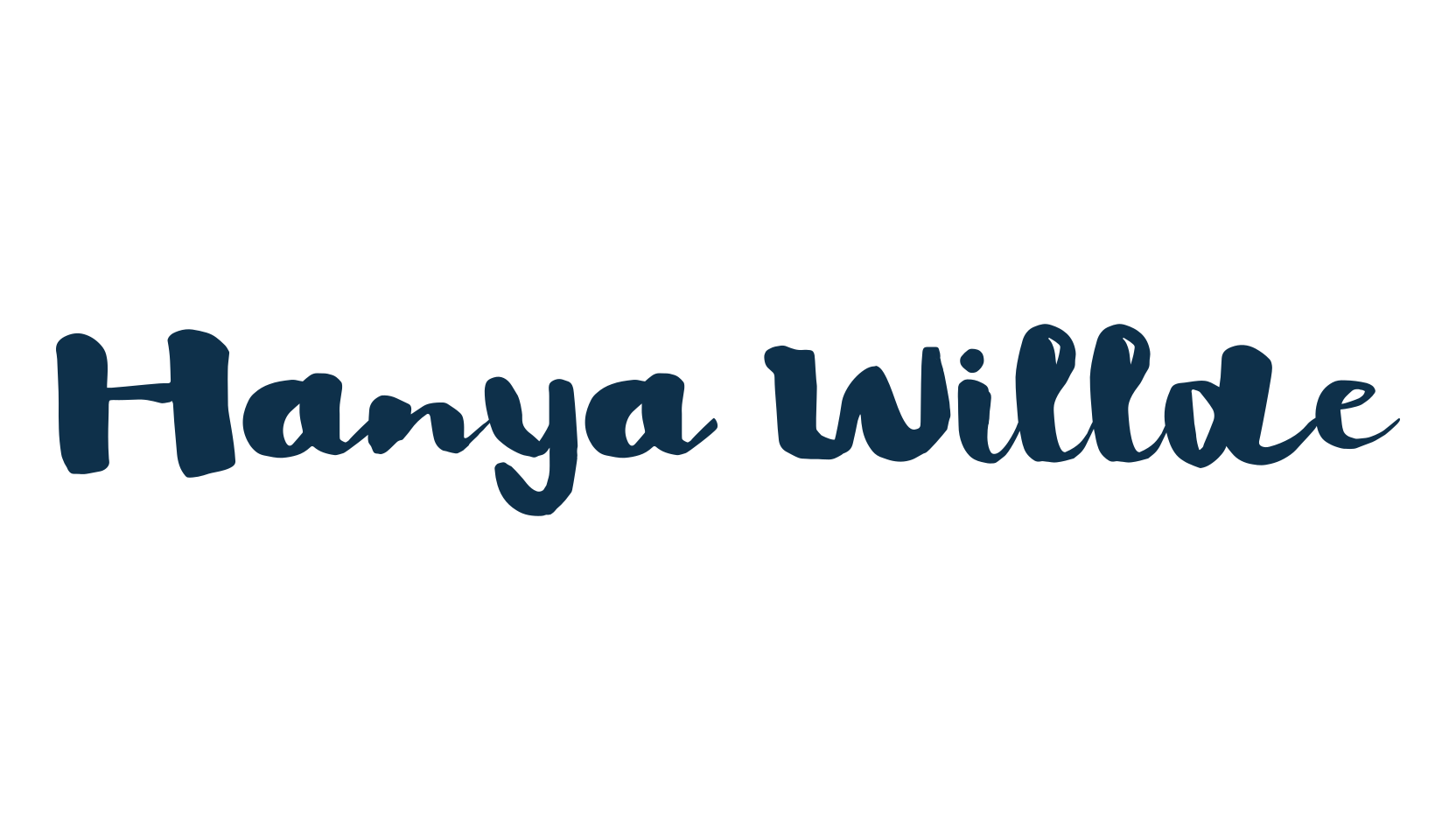 Hanya Willde, brush font preview