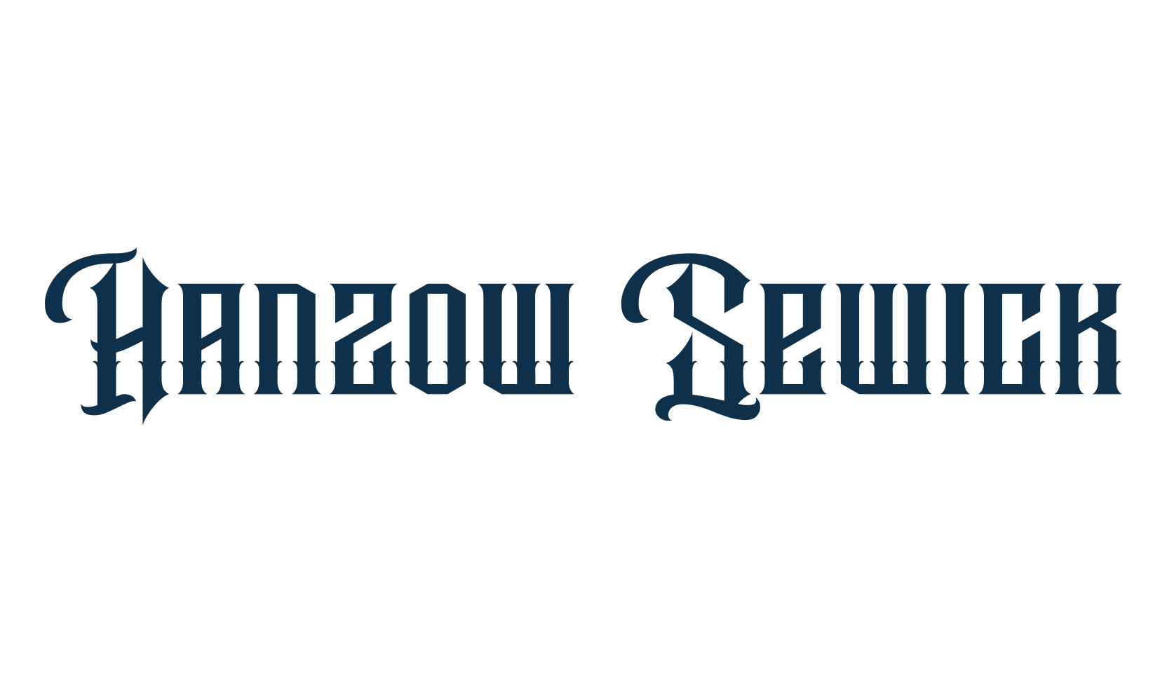 Hanzow Sewick, gothic modern font preview