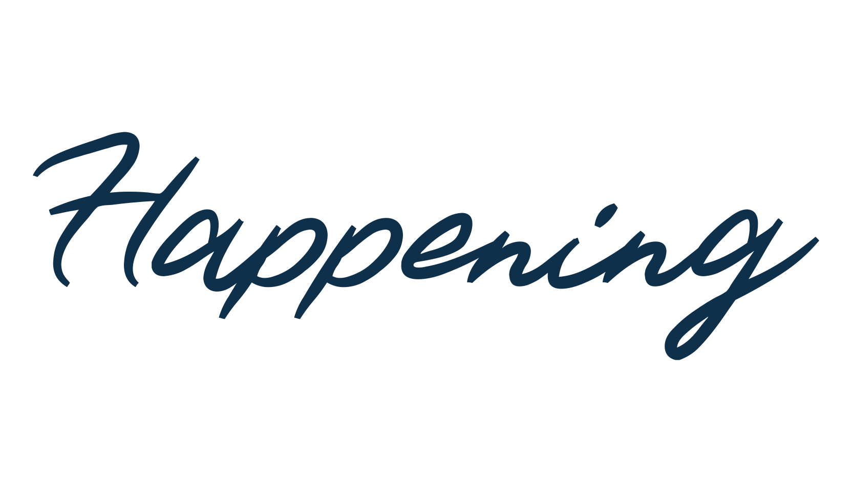 Happening, handwriting font preview