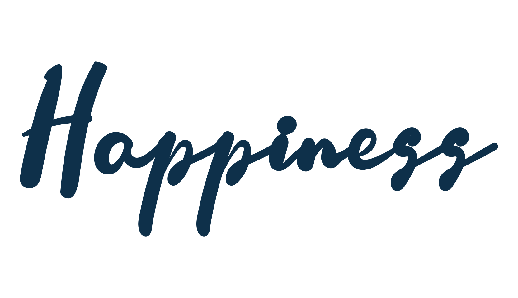 Happiness, handwriting font preview