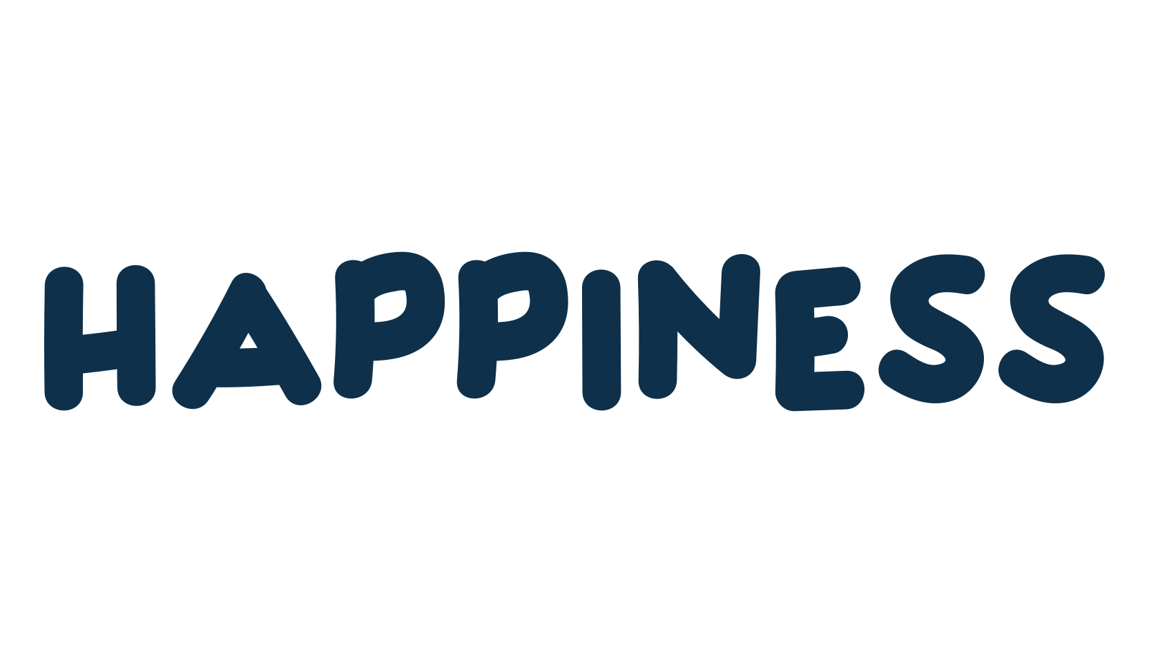 Happiness (happiness), fancy cartoon decorative font preview