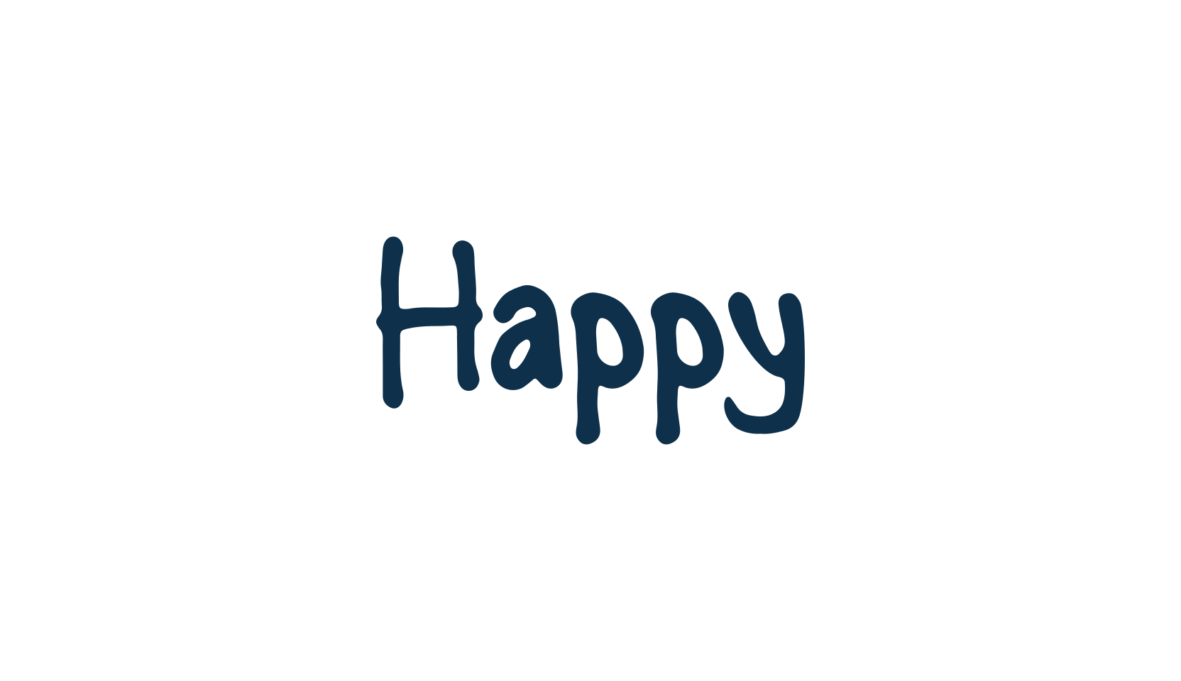 Happy, script handwritten fancy decorative calligraphy font preview