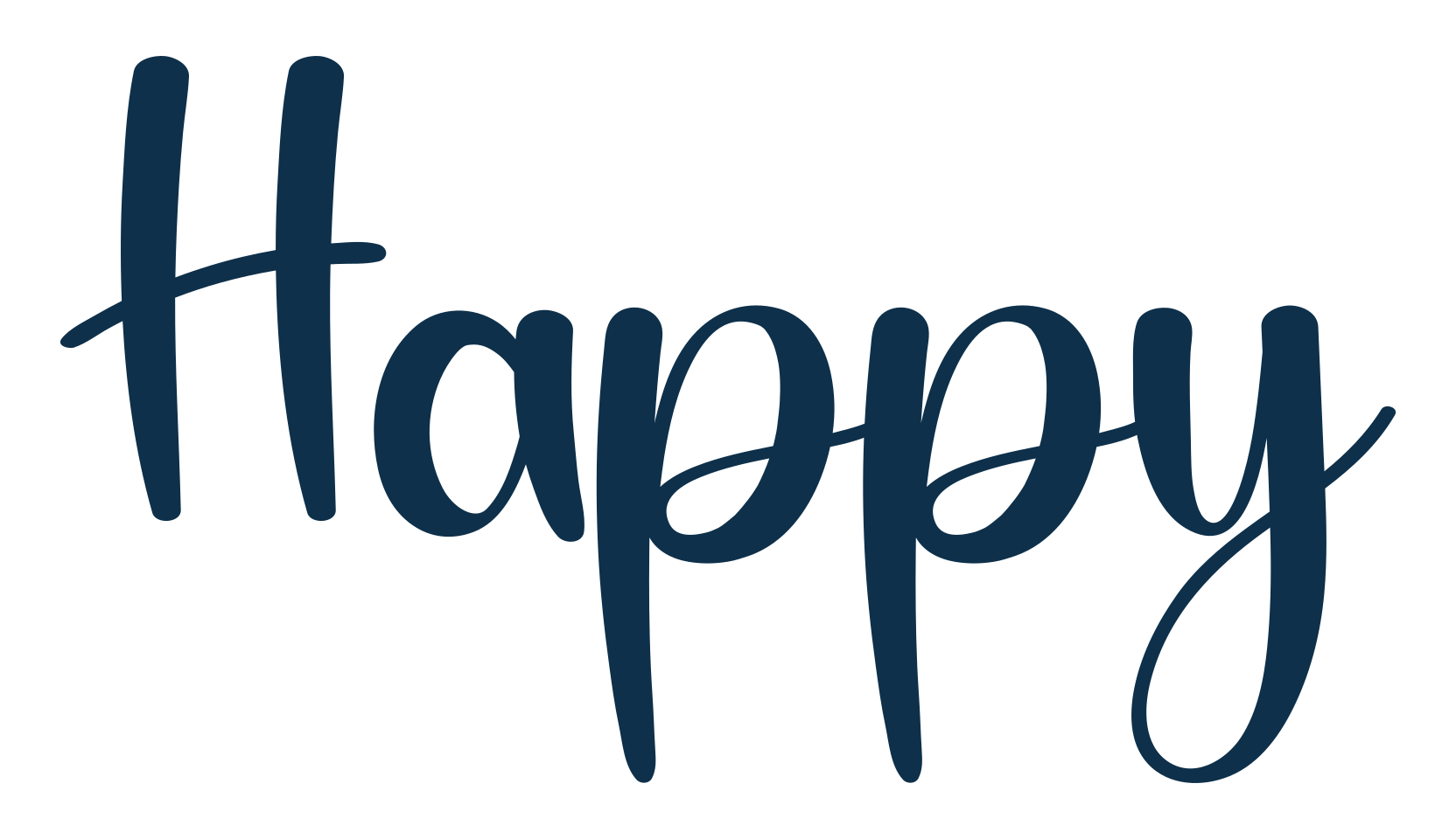Happy (happy-5), various font preview