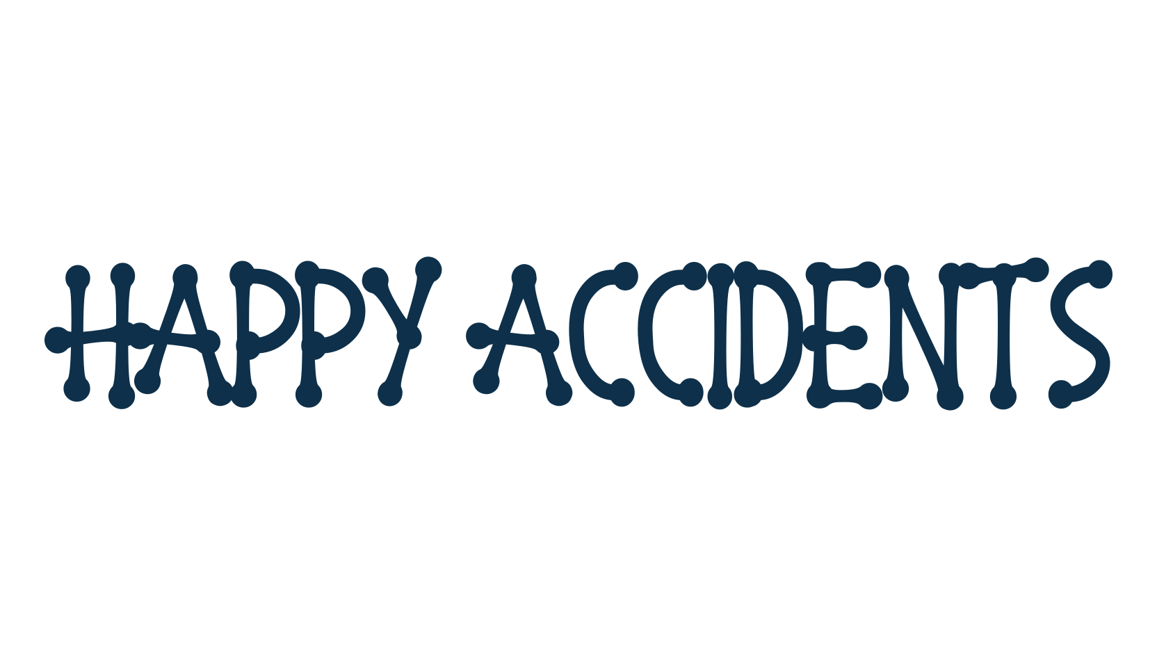Happy Accidents, fancy various decorative font preview