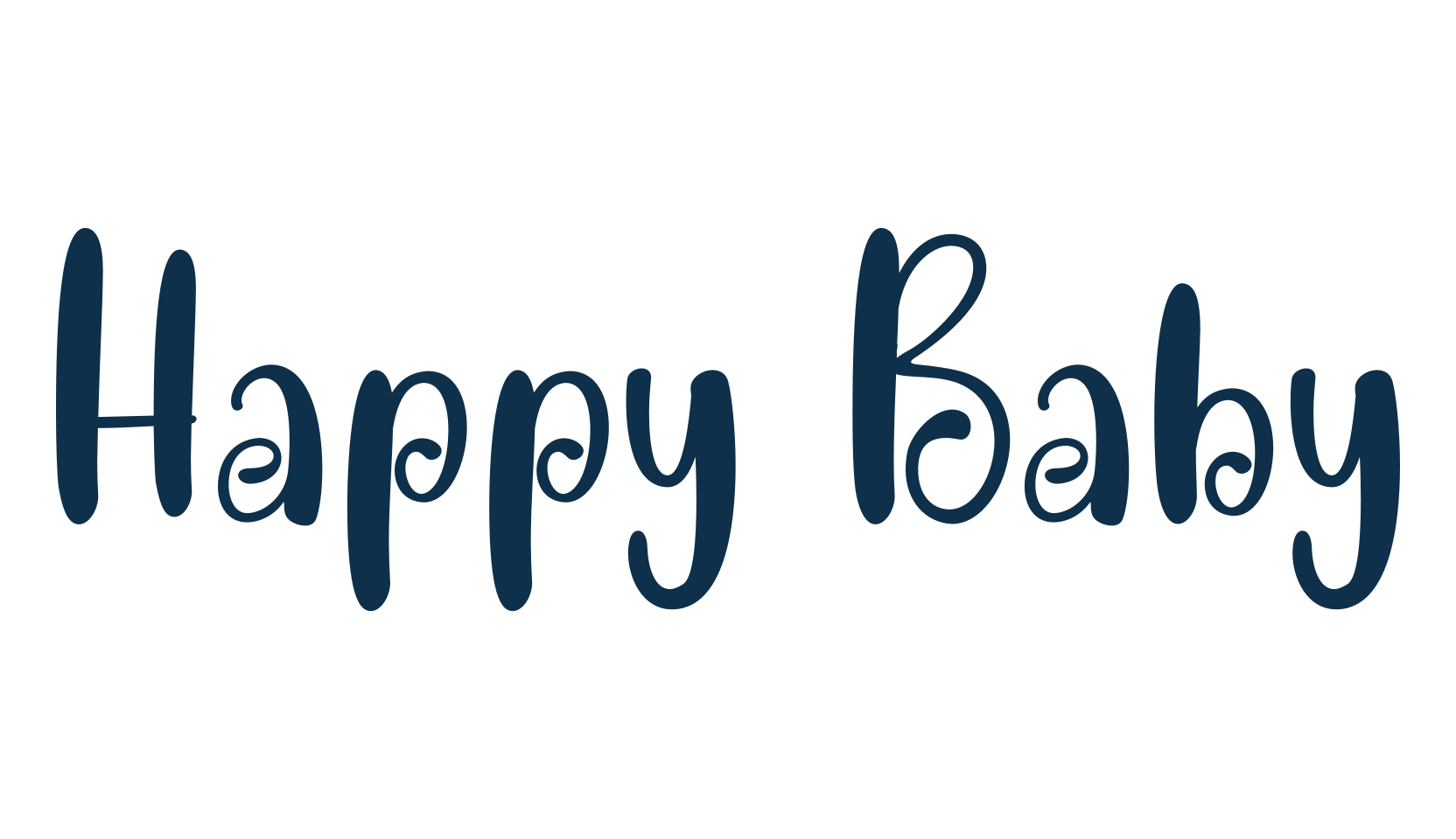 Happy Baby, fancy curly decorative font preview