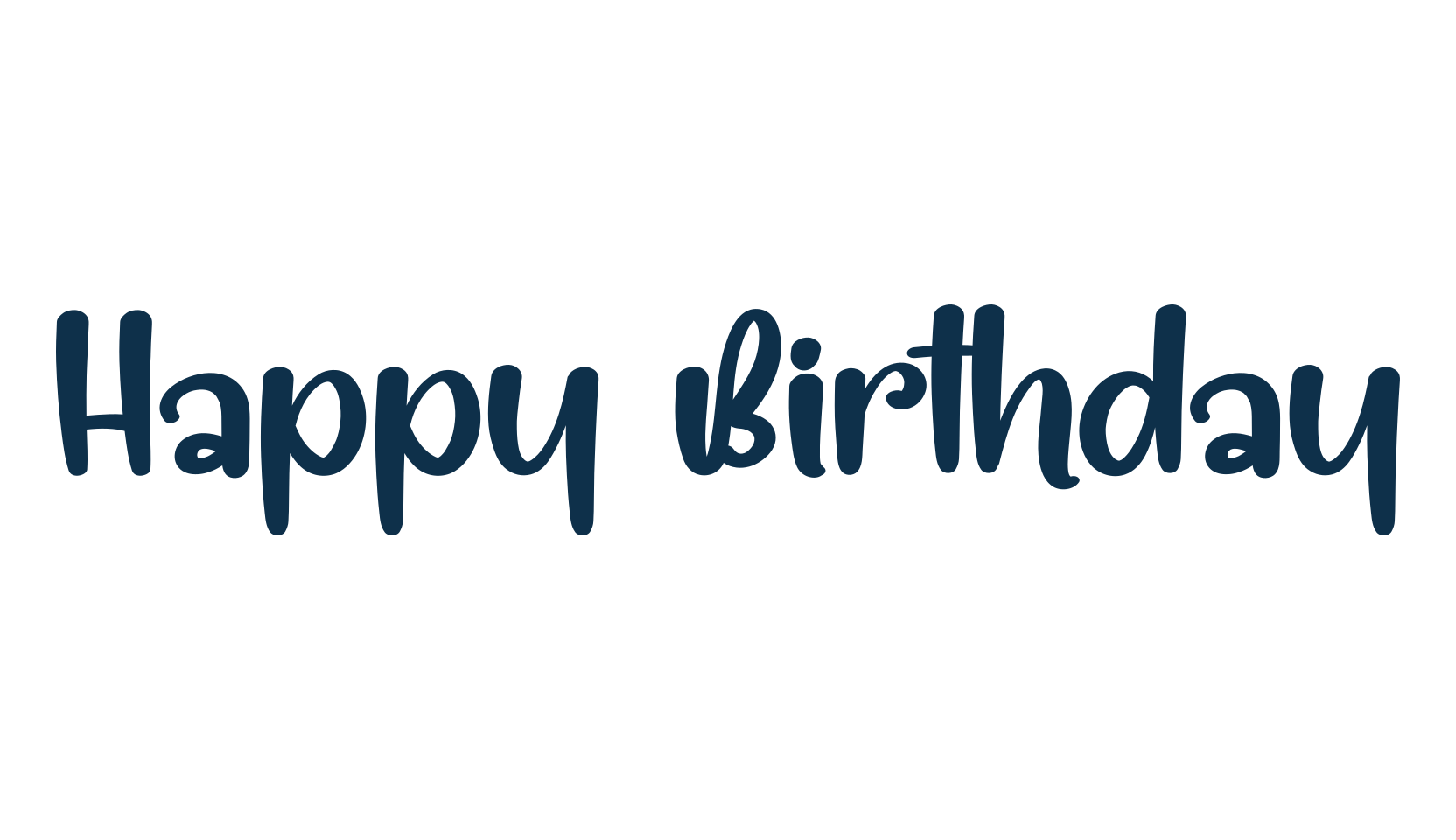 Happy Birthday (happy-birthday-18), handwriting font preview