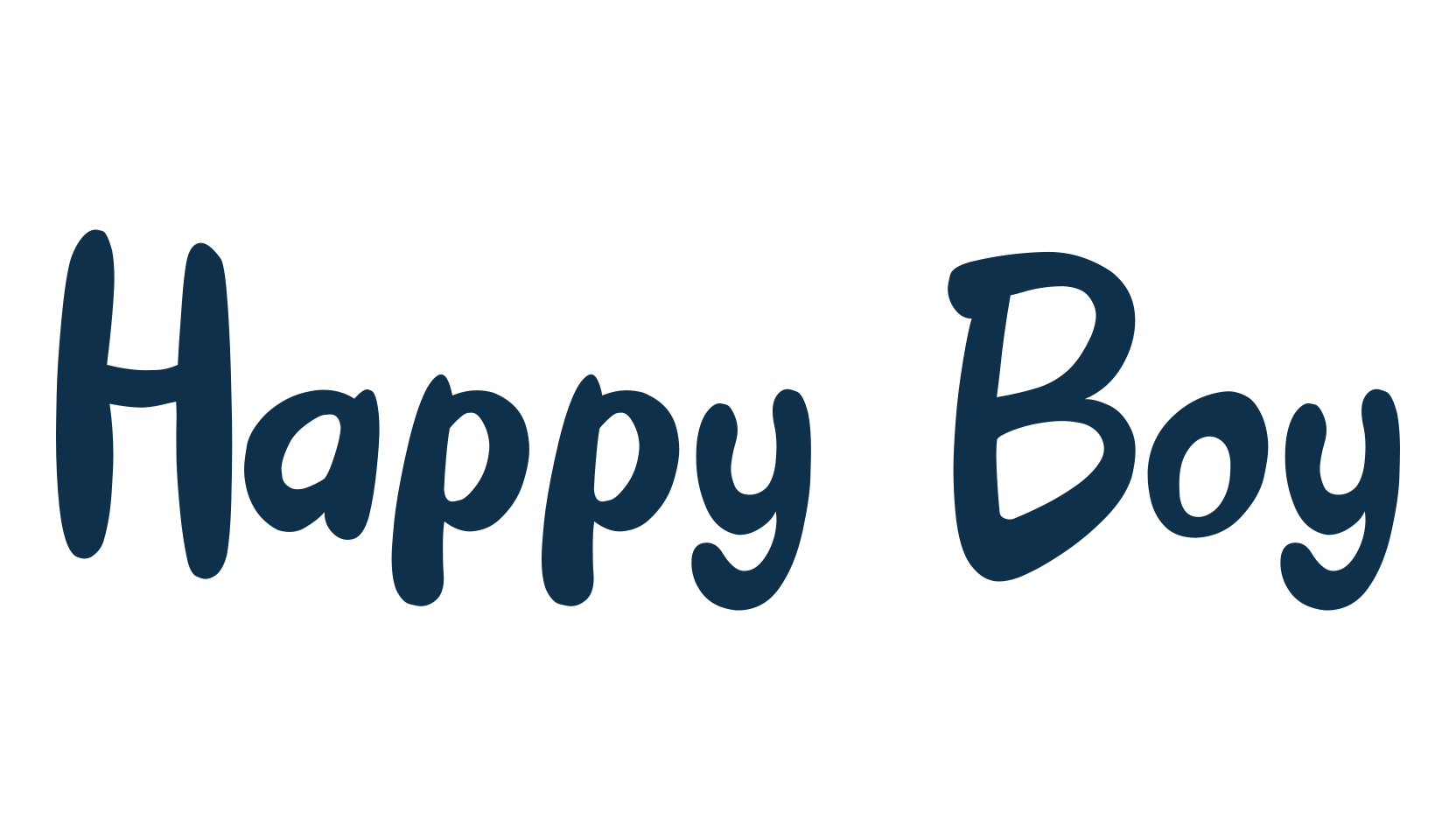 Happy Boy, fancy cartoon decorative comic font preview
