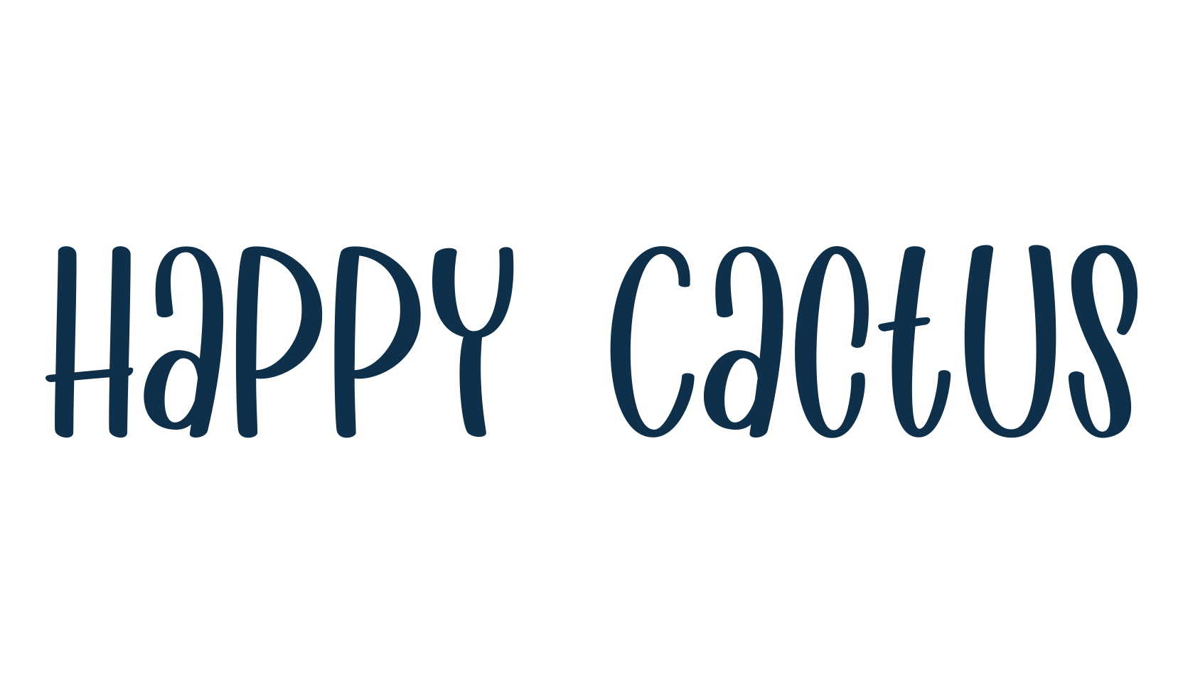 Happy Cactus, fancy cartoon decorative font preview