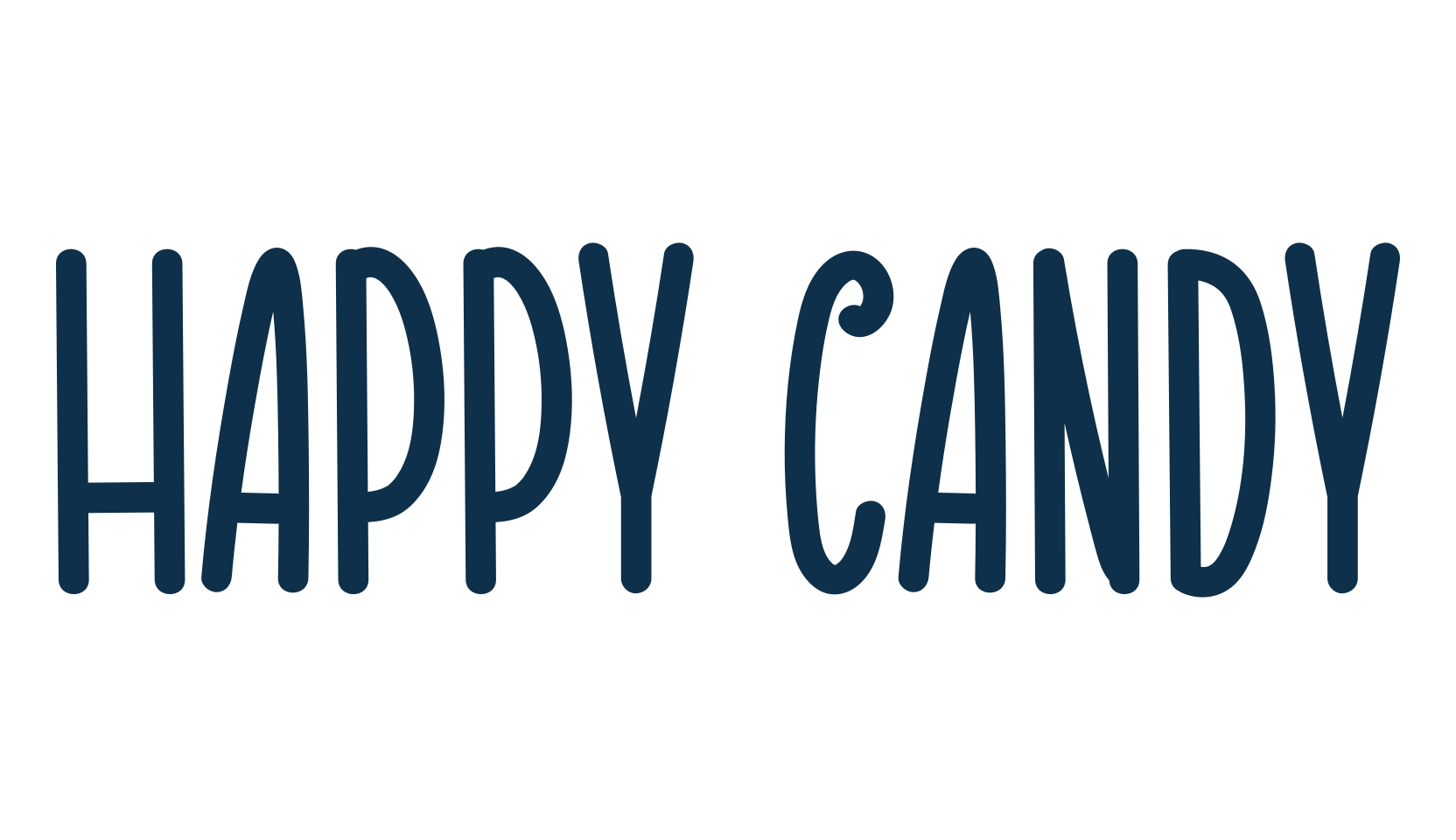 Happy Candy, cartoon font preview