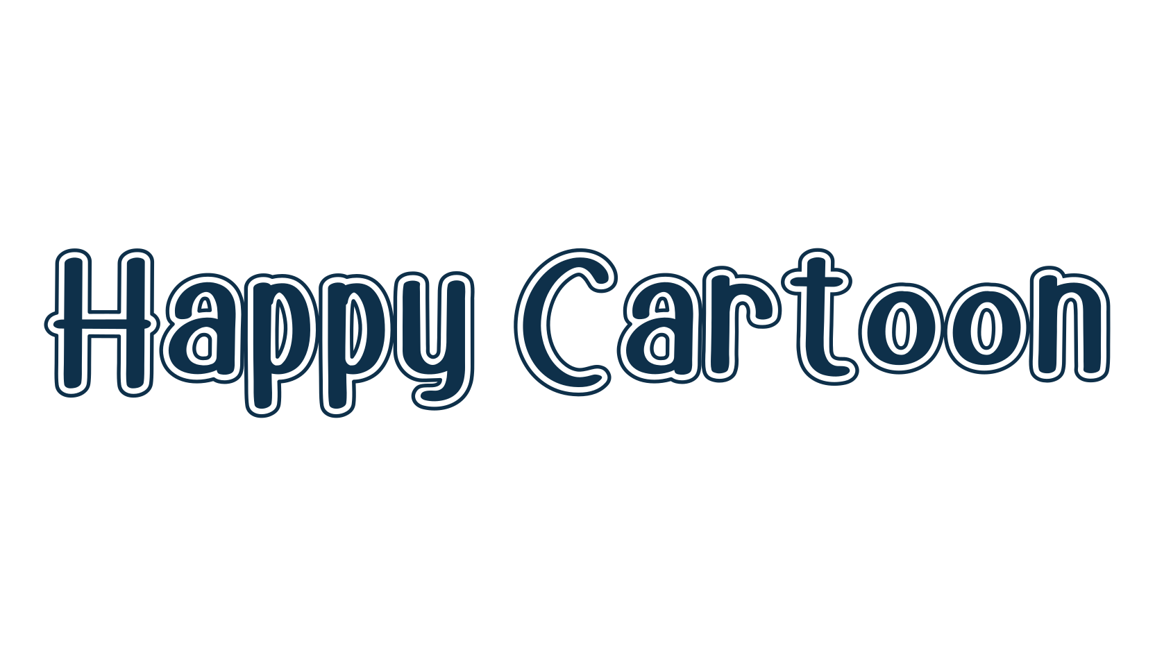 Happy Cartoon, cartoon font preview