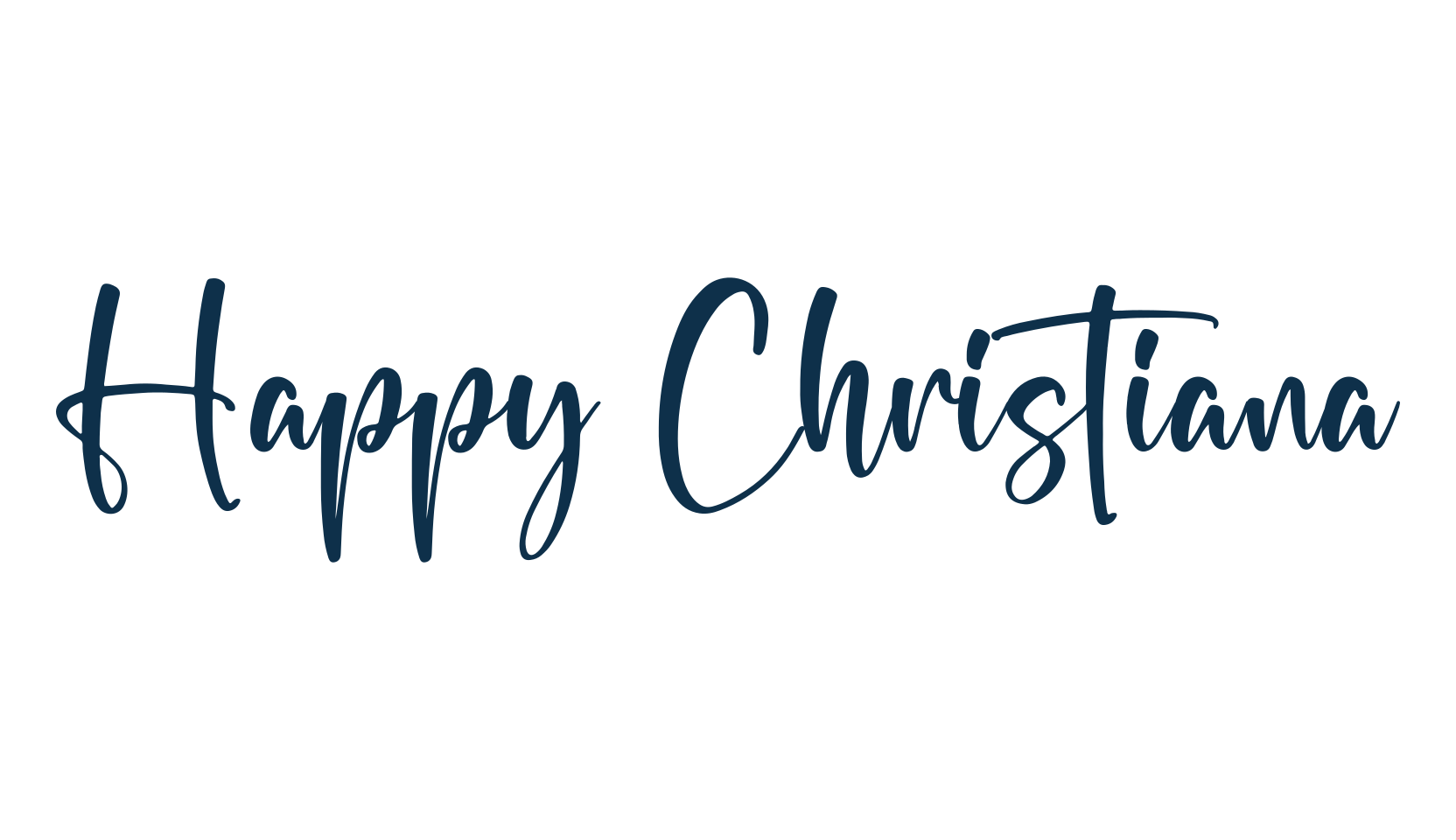 Happy Christiana, script handwritten fancy decorative calligraphy font preview