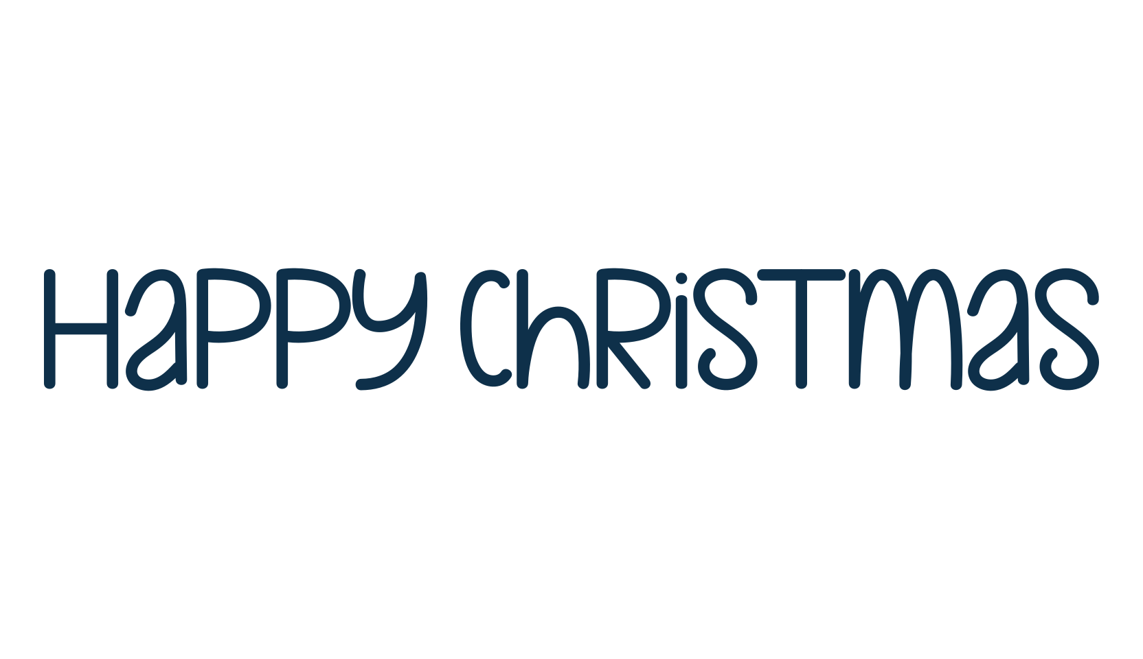 Happy Christmas, script handwritten fancy decorative calligraphy font preview
