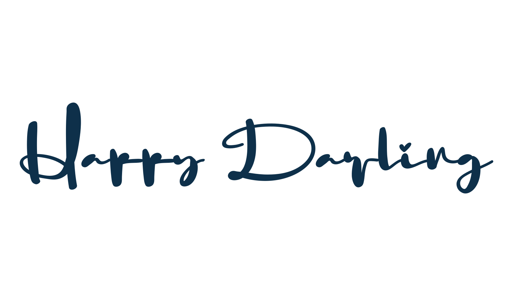 Happy Darling, handwriting font preview