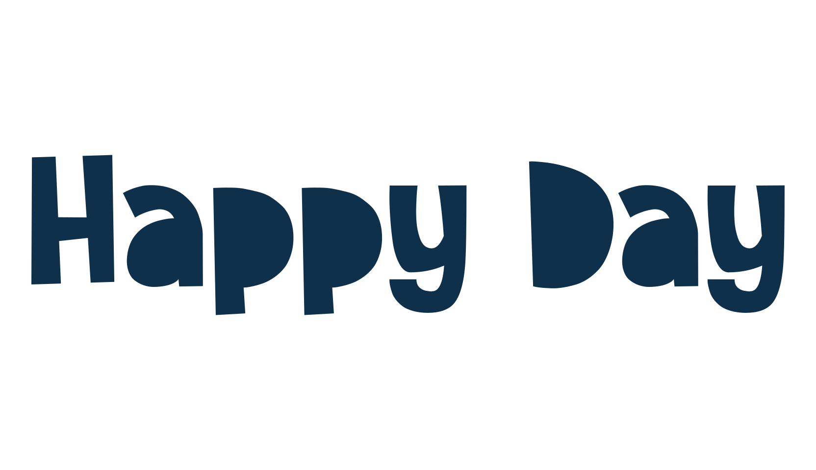 Happy Day (happy-day-3), fancy cartoon decorative font preview